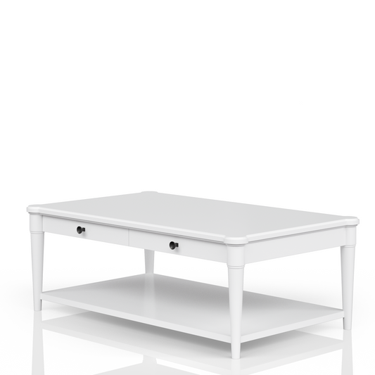 Cocktail Table with Caster - White